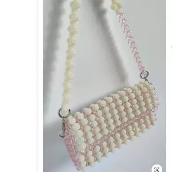 Сумка на плечо женская с бисером, летняя, 2024