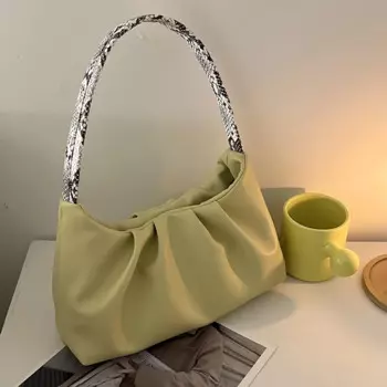 Сумка на плечо женская с верхней ручкой, однотонная