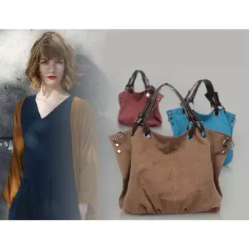 Сумка-тоут через плечо женская, модный саквояж кросс-боди в европейском и американском стиле, Повседневная холщовая вместительная сумочка