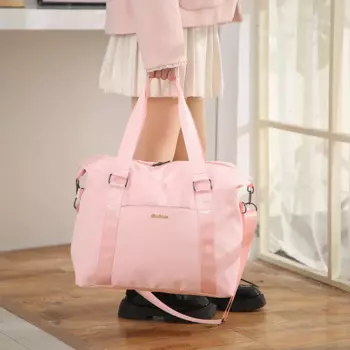 Сумка-тоут розовая холщовая на одно плечо, школьный ранец для учебы, вместительный саквояж для покупок