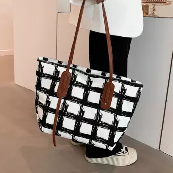 Сумка-тоут женская холщовая с верхней ручкой, 2022