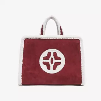 Сумка-тоут женская из искусственного меха, Роскошный дизайнерский саквояж на плечо, вместительная красная свадебная сумочка, 2024