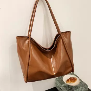 Сумка-тоут женская кожаная, вместительная, 2022