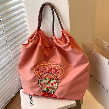 Сумка-тоут женская на плечо, вместительная, летняя