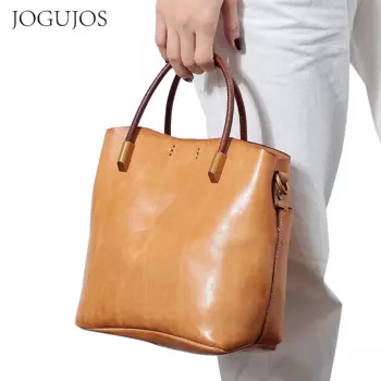 Сумка-ведро JOGUJOS женская из натуральной кожи, роскошный саквояж кросс-боди, мешок для отдыха и путешествий, вместительная сумочка-тоут, 2022
