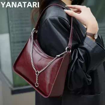 Сумка YANATARI из натуральной воловьей кожи под подмышки Женская Корейская роскошная сумка высокого качества 2024