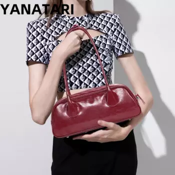 Сумка YANATARI из натуральной воловьей кожи под подмышки Женская Корейская роскошная сумка высокого качества 2024