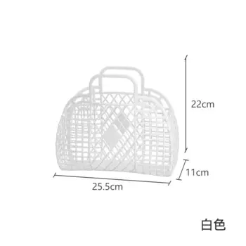 Сумка-желе женская летняя портативная, ажурная корзина для овощей, вместительный саквояж для праздника, пляжный тоут