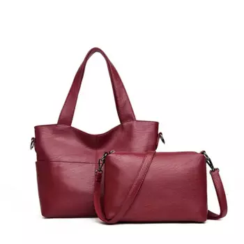 Сумка женская кожаная, 2 комплекта