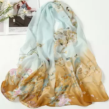 Summber Beach мусульманские платки Hijab Peony Бандана с цветочным рисунком Солнцезащитный Женский элегантный шелковый шарф с магнолией 160*50 см