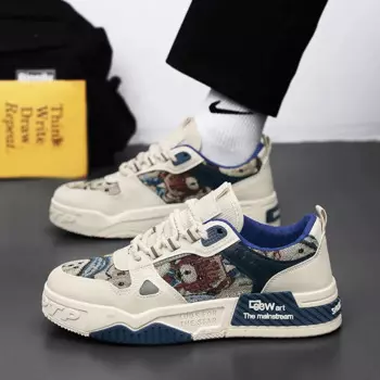 Summer Men's Shoes Luxury Comfortable Casual Shoes Laceup Skateboarding Shoes for Men Brand Designer Sneakers кроссовки мужские