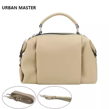 Сумочки из натуральной воловьей кожи URBAN MASTER, модная сумка через плечо из мягкой кожи, Женский мини-кошелек на молнии, 1668