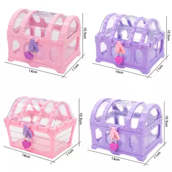 Сундук со скрытыми сокровищами, сундук принцессы для девочек с замком, детские игрушки из драгоценных камней, Подарочная коробка для хранения со стразами