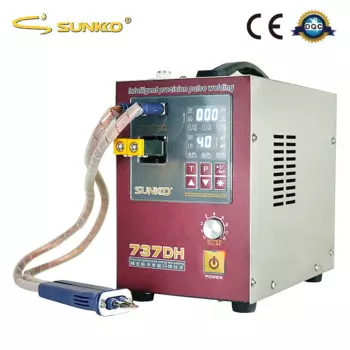 SUNKKO 737DH Аппарат для точечной сварки, 4,3 кВт, высокая мощность, индукционная задержка, автоматический импульсный аппарат для точечной сварки для сварки литиевых батарей 18650