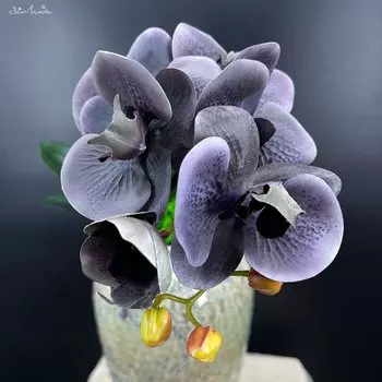 SunMade белые искусственные латексные орхидеи