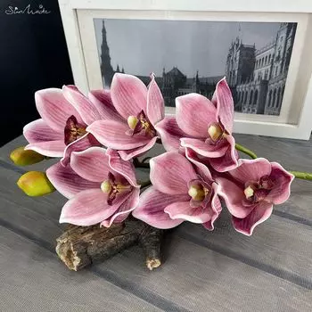SunMade Большая искусственная орхидея 6 головок