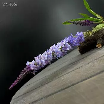 SunMade Ins искусственные синие фиолетовые лавандовые ветки из шелка