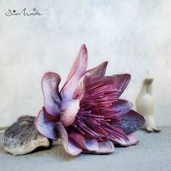 SunMade, искусственный лотос, Ретро фиолетовый синий, EVA