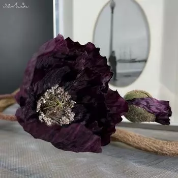 SunMade Ретро Флокированная ветка исландского мака