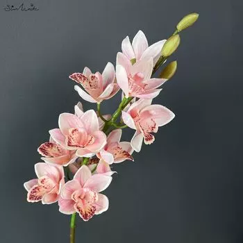 SunMade шелковые искусственные орхидеи Цимбидиум 12 головок