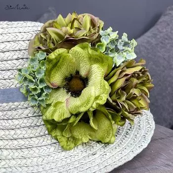 SunMade Скандинавский букет пионов и анемонов из шелка