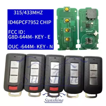 Sunshine carOUC644M-KEY-N ID46 315/433 МГц Keyless Go автомобильный дистанционный ключ для Mitsubishi Lancer Outlander ASX Galant RVR Pajero Shogun
