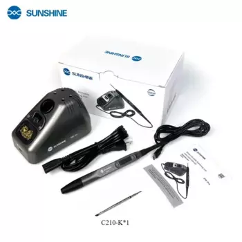 SUNSHINE S210 Pro Умный портативный паяльник со светодиодным ЖК-дисплеем 100-450 Бесплатный контроль температуры для ремонта печатных плат мобильных телефонов