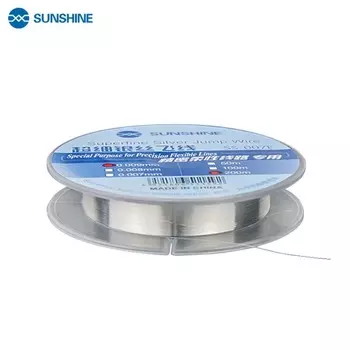 SUNSHINE SS-007E сверхтонкая серебряная переходная проволока 0,007 мм 0,009 мм для прецизионных гибких цепей, инструменты для ремонта печатных плат Touch ID батареи