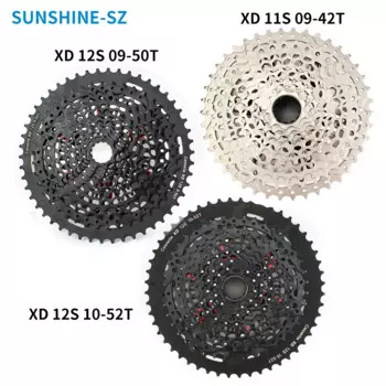 SUNSHINE XD 12-скоростная кассета, черная кассета с ЧПУ 10-42T/50T/52T, звездочка для горного велосипеда, маховик для SRAM GX EAGLE, детали велосипеда