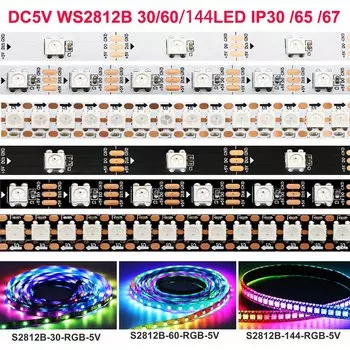 SUNSPURT Светодиодная лента RGB WS2812B 30/60/144 LED/м
