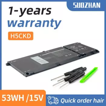 SUOZHAN-аккумулятор для переноски 53wh h5ckd, 2 em 1, для dell inspiron 5408 5508 5509 5400 5406 7405 7500 7506, dell latitude 3410 3