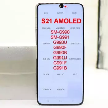 Супер AMOLED ЖК-дисплей для Samsung Galaxy S21 5G G990F G991F G991U ЖК-дисплей с цифровым преобразователем сенсорного экрана с черными точками