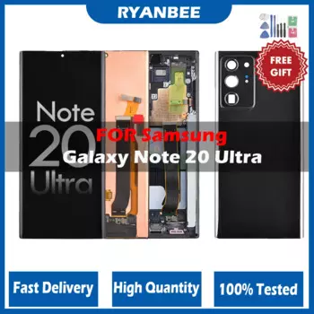 Super amoled ЖК-дисплей для Samsung Galaxy Note20 Ultra дисплей SM-N985F N985F/DS N986B 5G дигитайзер в сборе с задней крышкой