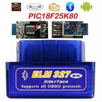 Super Mini Elm327 Bluetooth OBD2 V1.5 Elm 327 В 1.5 OBD 2 Автоматический диагностический сканер для автомобиля Elm-327 OBDII Code Diagnostic-Tools
