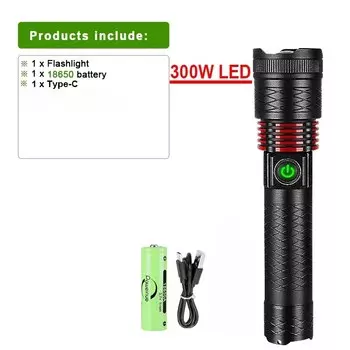 Супер Мощный 300Вт LED фонарик