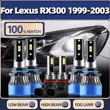 Супер яркая Автомобильная фара Canbus, 6000 лм, 12 В, 1999 K, белая турбо-противотуманная фара для Lexus RX300, 2000, 2001, 2002, 2003,