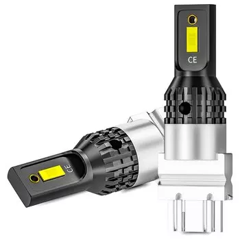 Супер яркая автомобильная лампа T25 3157 P27/7W 1156 BA15S P21W 1157 P21/5W BAY15D 7440 W21W WY21W T20, фонарь заднего тормоза, 6000K, 2 шт.