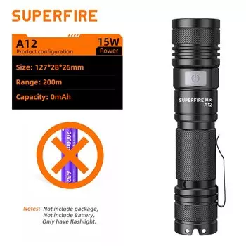 SUPERFIRE A12 портативный фонарь 1000LM