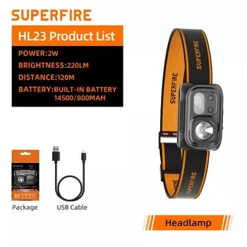 SUPERFIRE HL23 Налобный фонарь 9 режимов