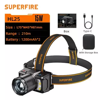 SUPERFIRE HL25 светодиодный налобный фонарь