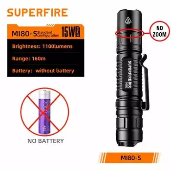 SUPERFIRE MI80-S 15 Вт фонарик