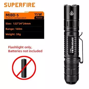 SUPERFIRE MI80 тактический фонарик