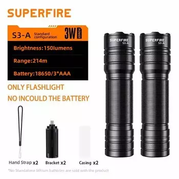 SUPERFIRE портативный фонарь 150 люмен