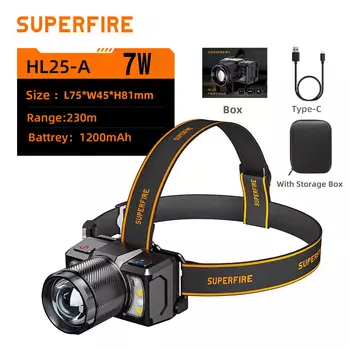 Налобный фонарь SuperFire HL25-A 2000 люмен