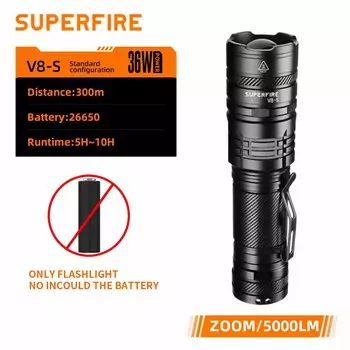 Водонепроницаемый алюминиевый фонарик 36Вт