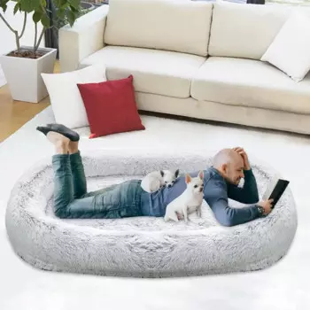 Супермягкая кровать для больших собак 5/6XL, плюшевый коврик для кошек, кровать для больших собак, кровать для лабрадоров, круглая подушка, коврик для отдыха у собак, кровать для домашних животных