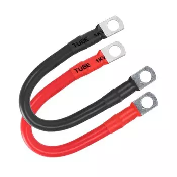 Супермягкий силиконовый кабель для подключения аккумулятора, 30 м, 2AWG 35 мм2 с M8 медными наконечниками из луженой меди для автомобильной батареи, инвертор