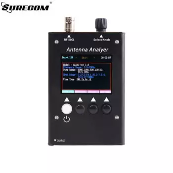 SURECOM SA-160 ЖК-дисплей 0,5–60 МГц, цветной графический анализатор антенны, разъем BNC для двусторонней радиосвязи SA160, измеритель антенны
