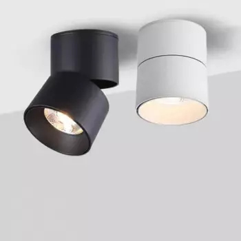 Складной поворотный потолочный светильник ROANJUNYH 5-25Вт белый/черный