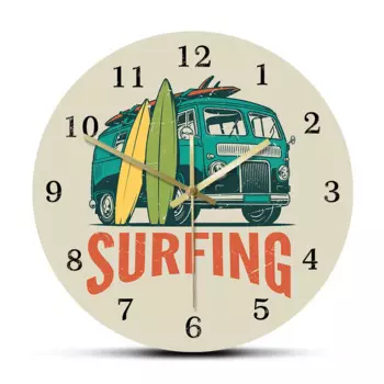 Настенные часы The Vinyl Clock Комби Серф